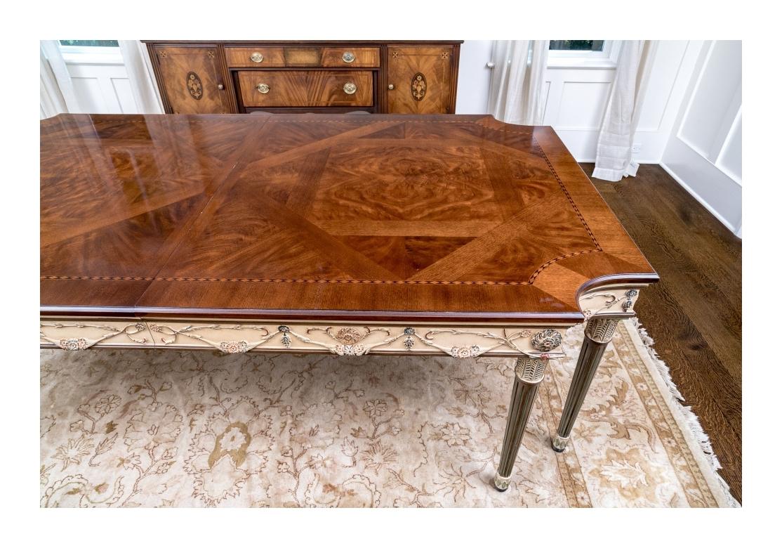 Exceptional E.J. Victor Newport Collection Paint Decorated Table  In Distressed Condition For Sale In Bridgeport, CT