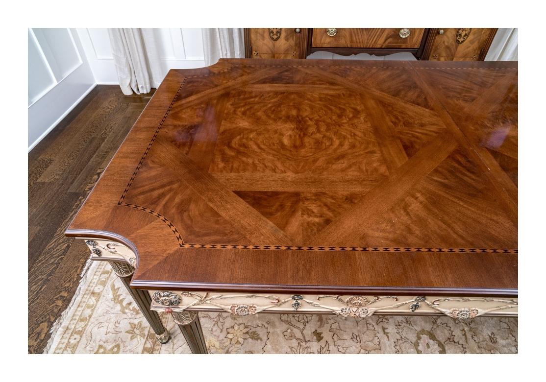 Wood Exceptional E.J. Victor Newport Collection Paint Decorated Table  For Sale