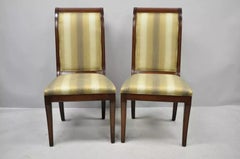 E.J. Victor Regency Style Saber Leg Mahagoni Esszimmer Stühle - ein Paar