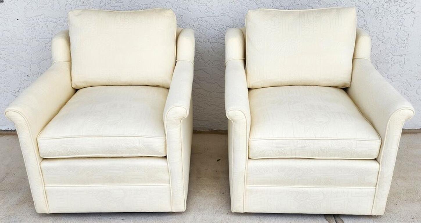 EJ Victor Style Lounge Chairs Pair For Sale 5