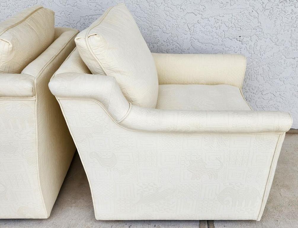 EJ Victor Style Lounge Chairs Pair For Sale 9