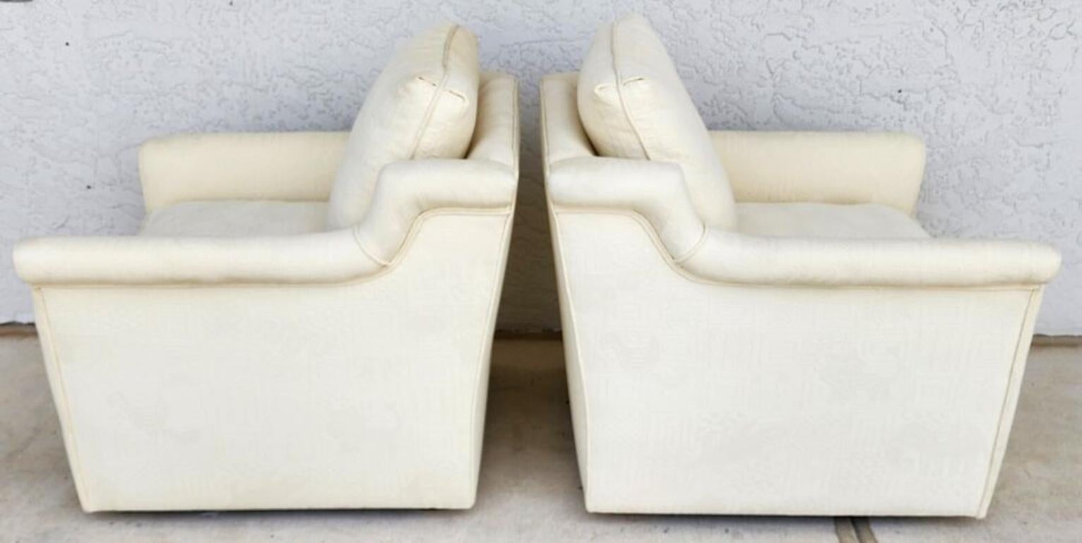 EJ Victor Style Lounge Chairs Pair In Good Condition For Sale In Lake Worth, FL