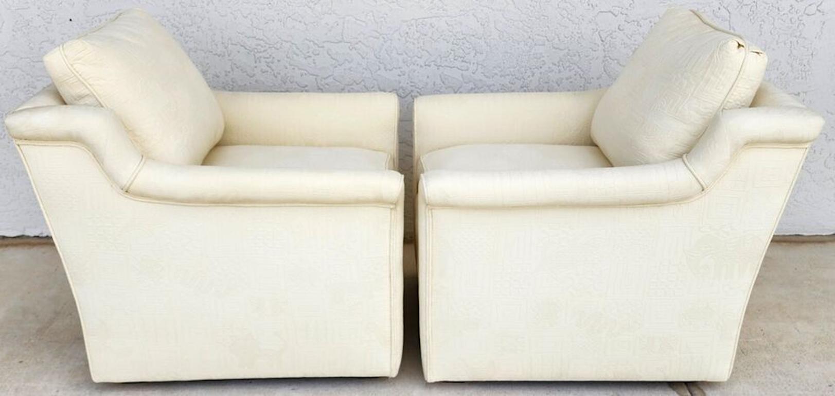 EJ Victor Style Lounge Chairs Pair For Sale 2