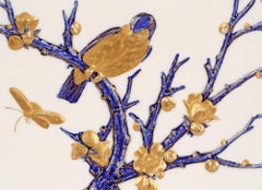 EJD Bodley Relief Molded Porcelain Cabinet Plate with Bird, 1879