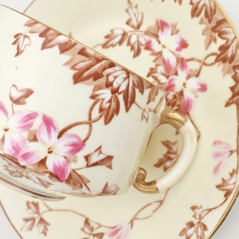 EJD Bodley Teacup with Pink Japanese Blossoms, Aesthetic Movement