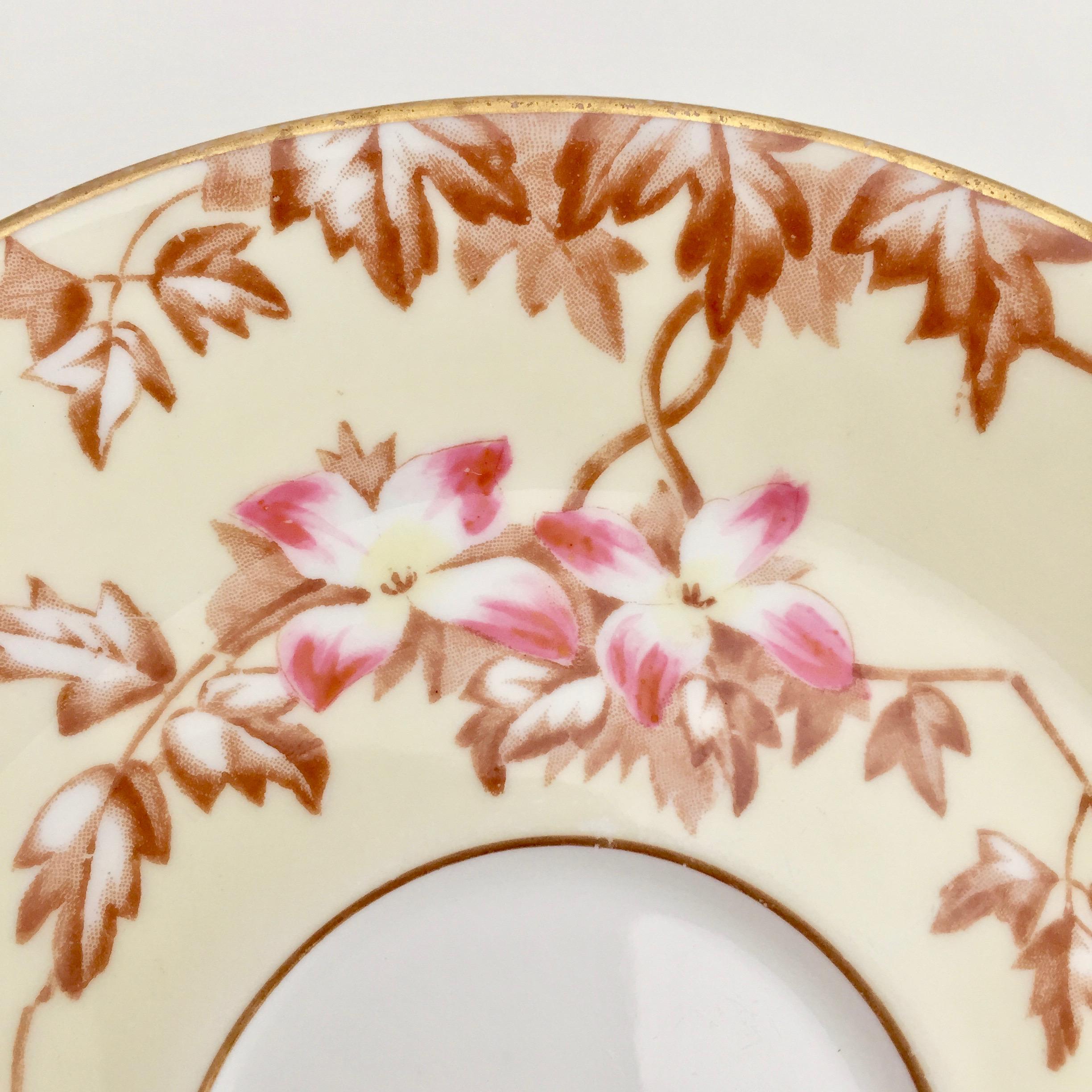 English EJD Bodley Teacup with Pink Japanese Blossoms, Aesthetic Movement, circa 1885