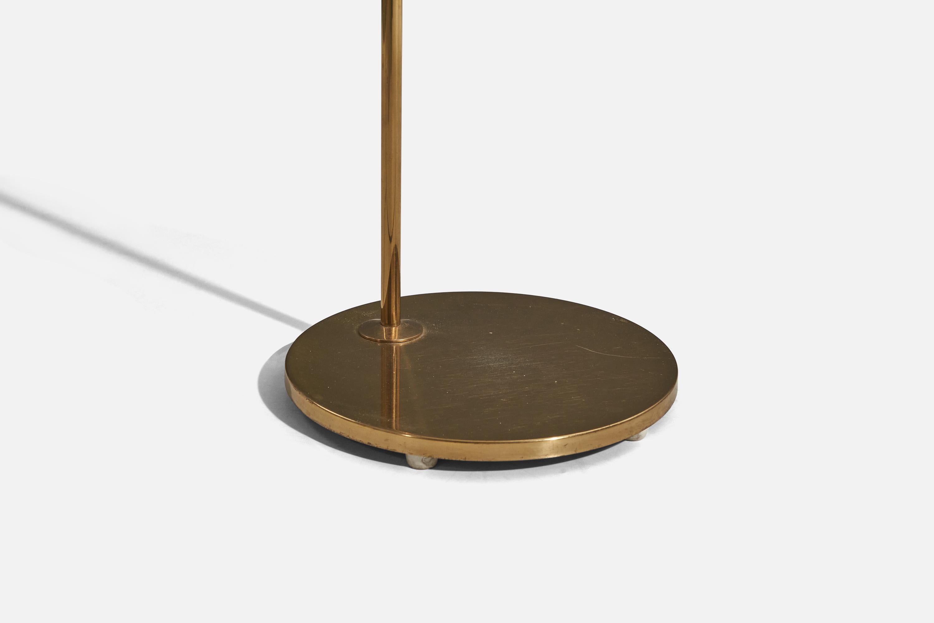 Mid-20th Century Eje Ahlgren, Adjustable Floor Lamp, Brass, Bergboms, Sweden, 1960s