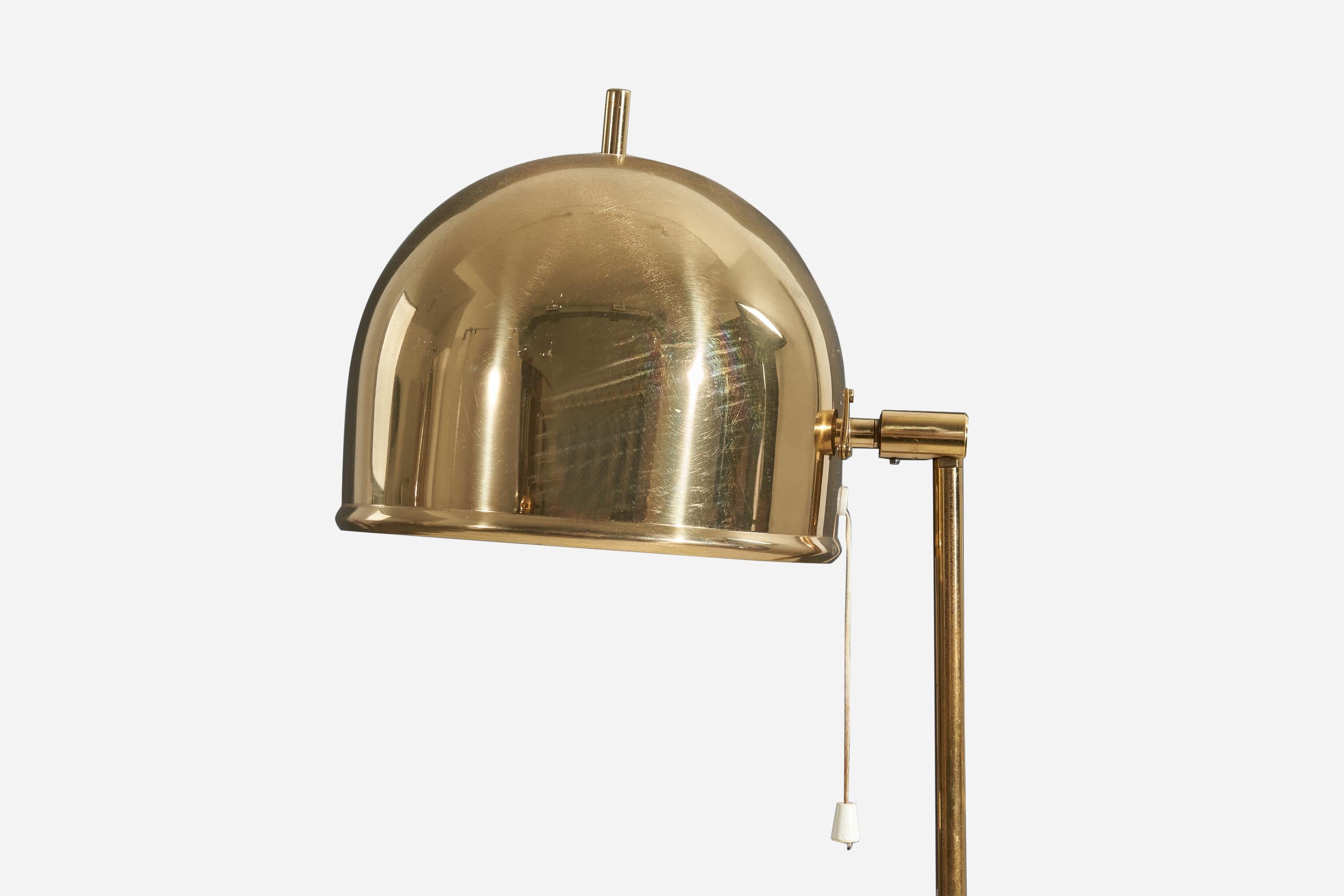 Eje Ahlgren, Adjustable Floor Lamps, Brass, Bergboms, Sweden, 1960s In Good Condition For Sale In High Point, NC
