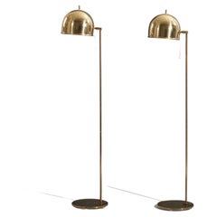 Eje Ahlgren, Adjustable Floor Lamps, Brass, Bergboms, Sweden, 1960s