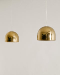 Eje Ahlgren Brass Ceiling Pendants Lamps Produced by Bergboms, Sweden 1960s