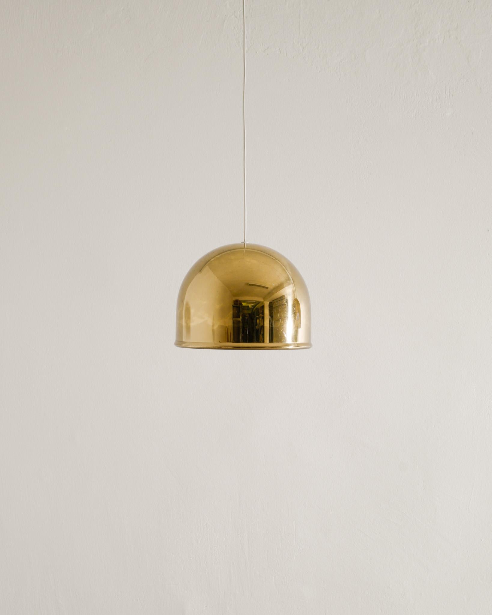 Scandinavian Modern Eje Ahlgren Brass Ceiling Pendants Lamps Produced by Bergboms, Sweden 1960s For Sale