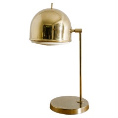 Eje Ahlgren Desk Table Lamp "B-075" in Brass Produced by Bergboms, Sweden, 1960s