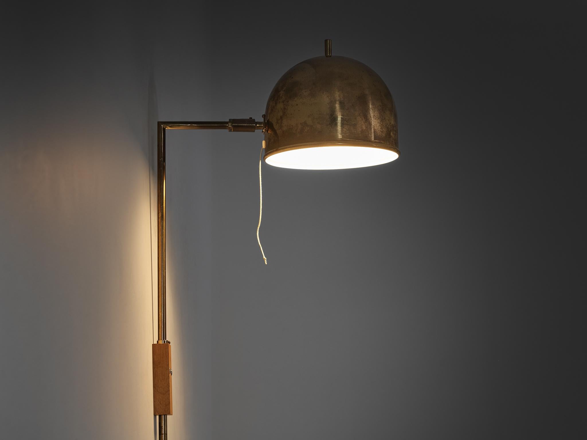 Swedish Eje Ahlgren for Bergboms 'V-75' Wall Light in Brass For Sale