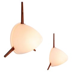 Eje Ahlgren modello C-1575 applique in teak e vetro RAAK Paesi Bassi 1957