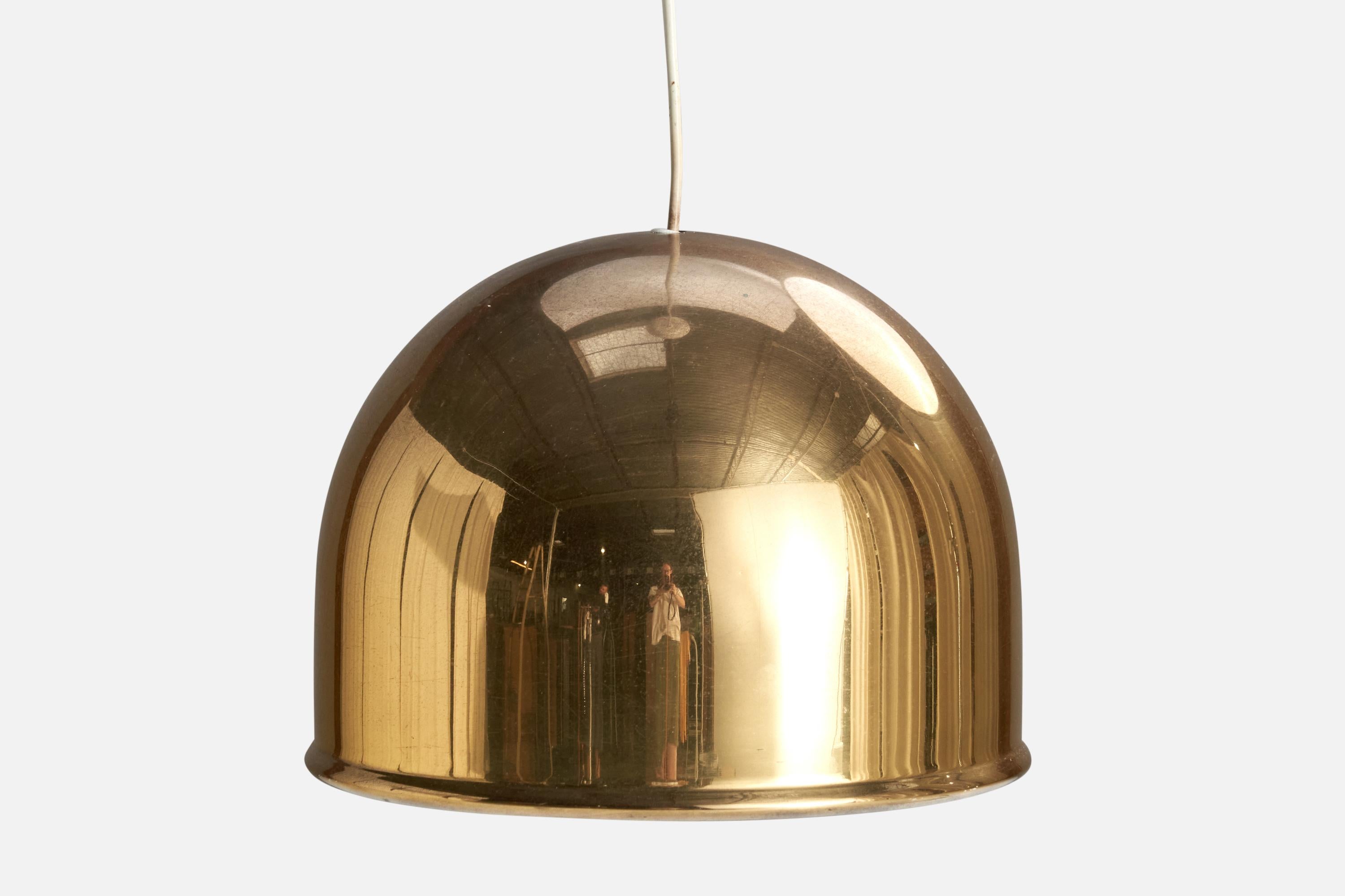 Eje Ahlgren, Pendant Light, Brass, Sweden, 1960s In Good Condition For Sale In High Point, NC