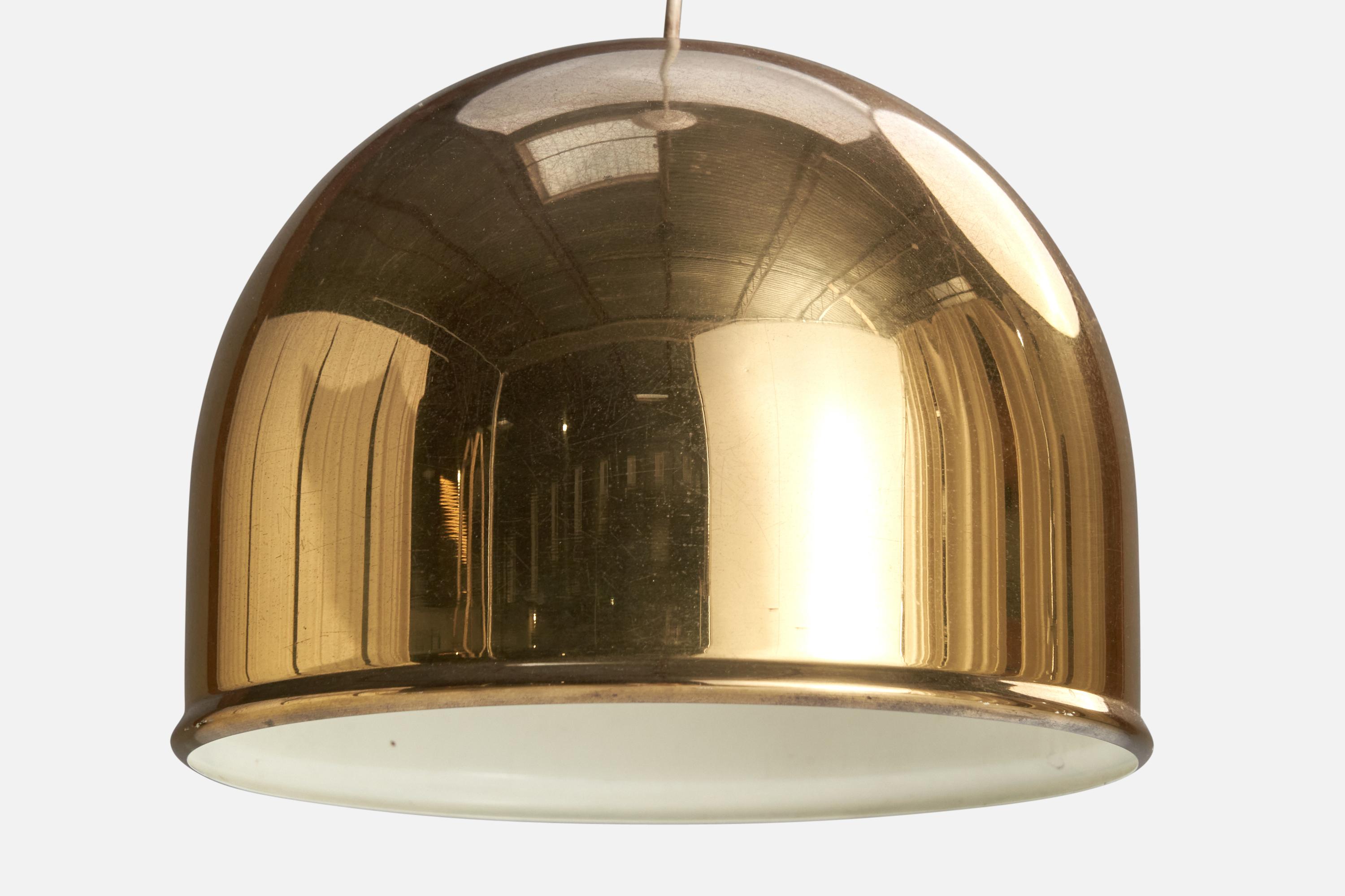 Mid-20th Century Eje Ahlgren, Pendant Light, Brass, Sweden, 1960s For Sale