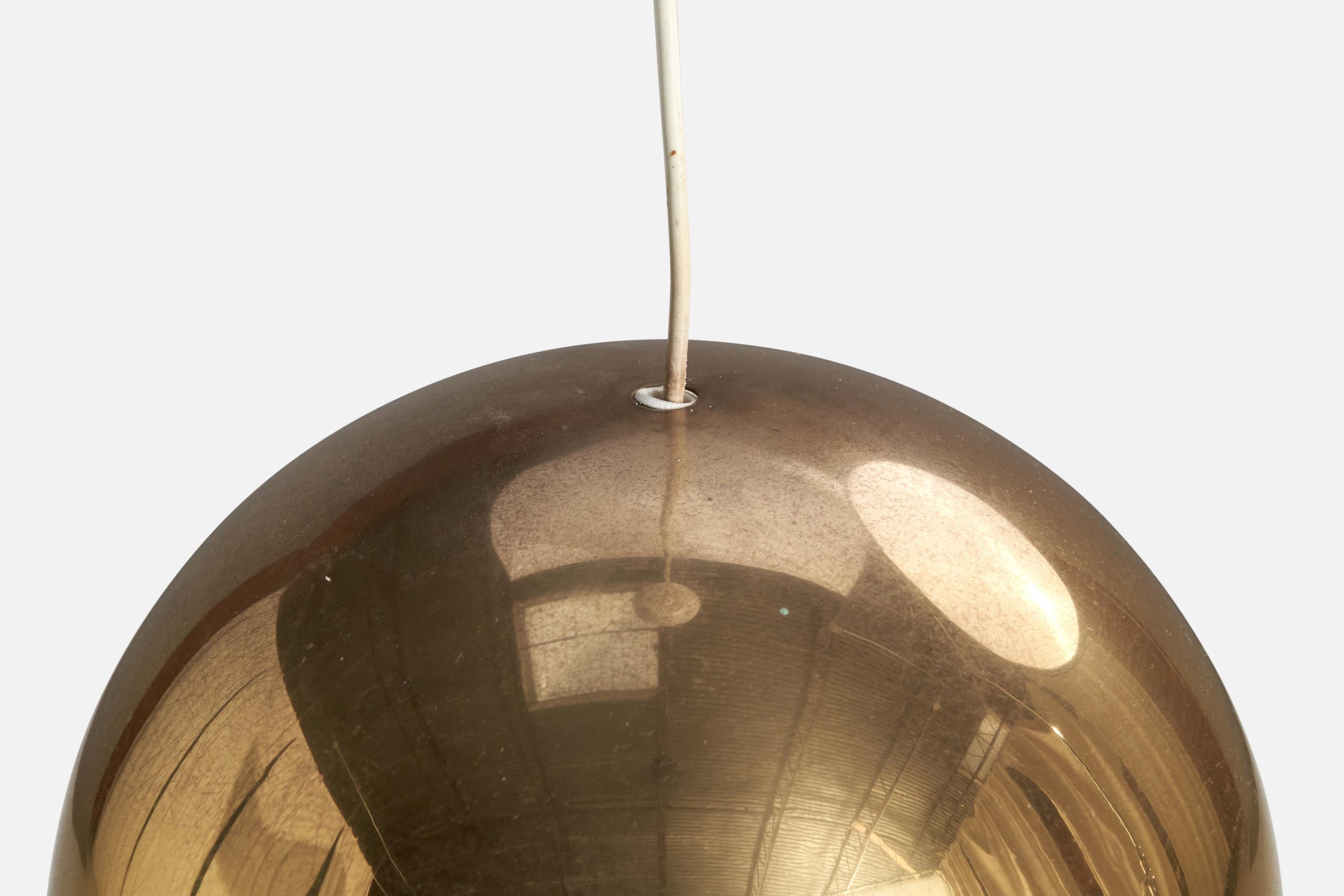 Eje Ahlgren, Pendant Light, Brass, Sweden, 1960s For Sale 1