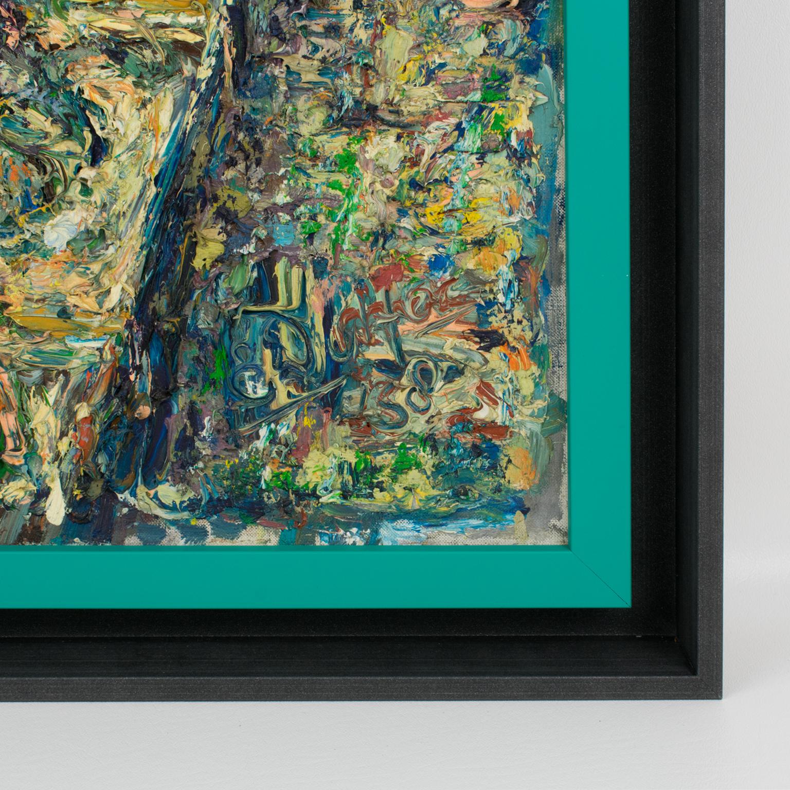 Bodegón brutalista en verano, pintura al óleo sobre lienzo de E.J.E. Dulfer en venta 4