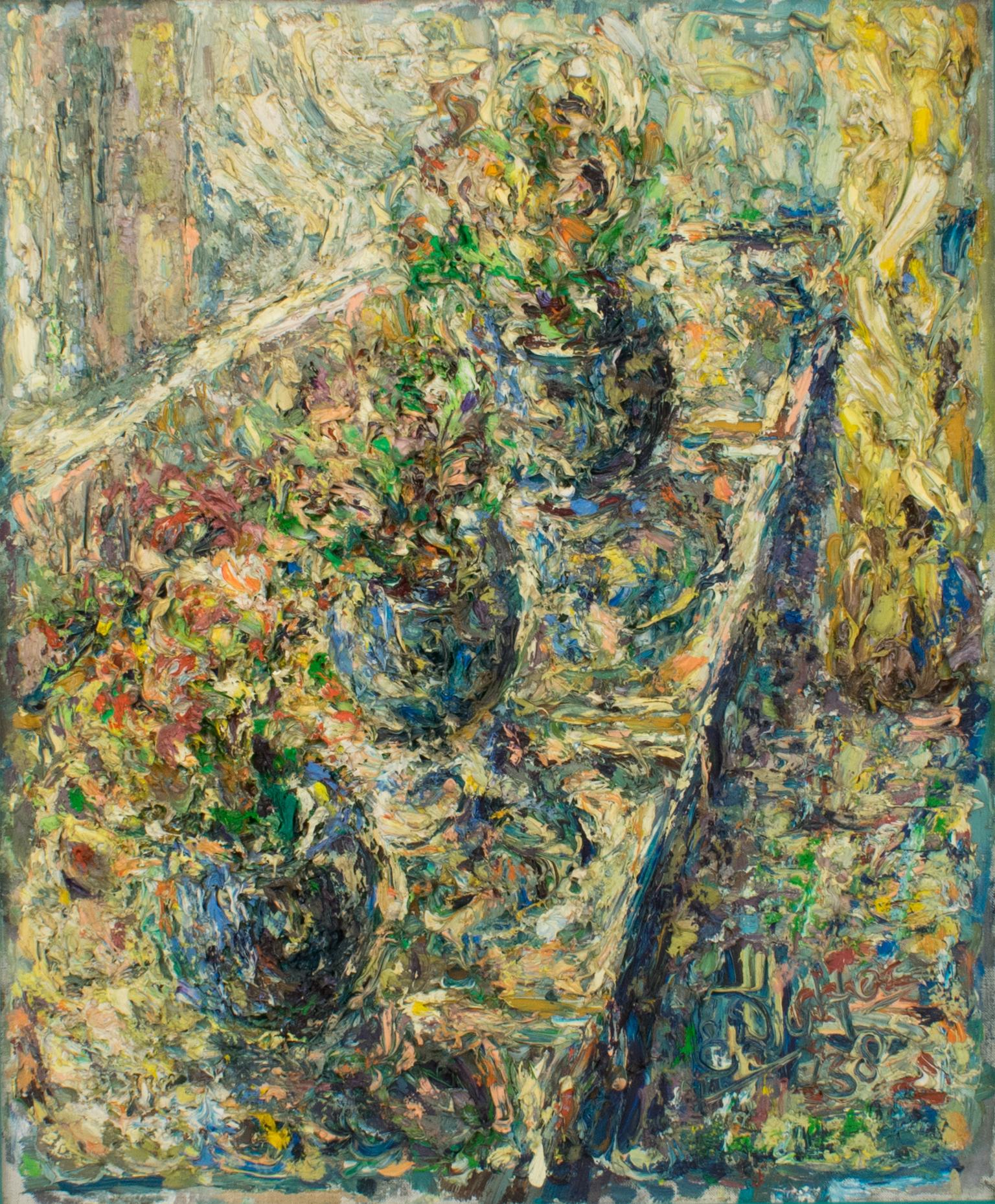 Bodegón brutalista en verano, pintura al óleo sobre lienzo de E.J.E. Dulfer en venta 5