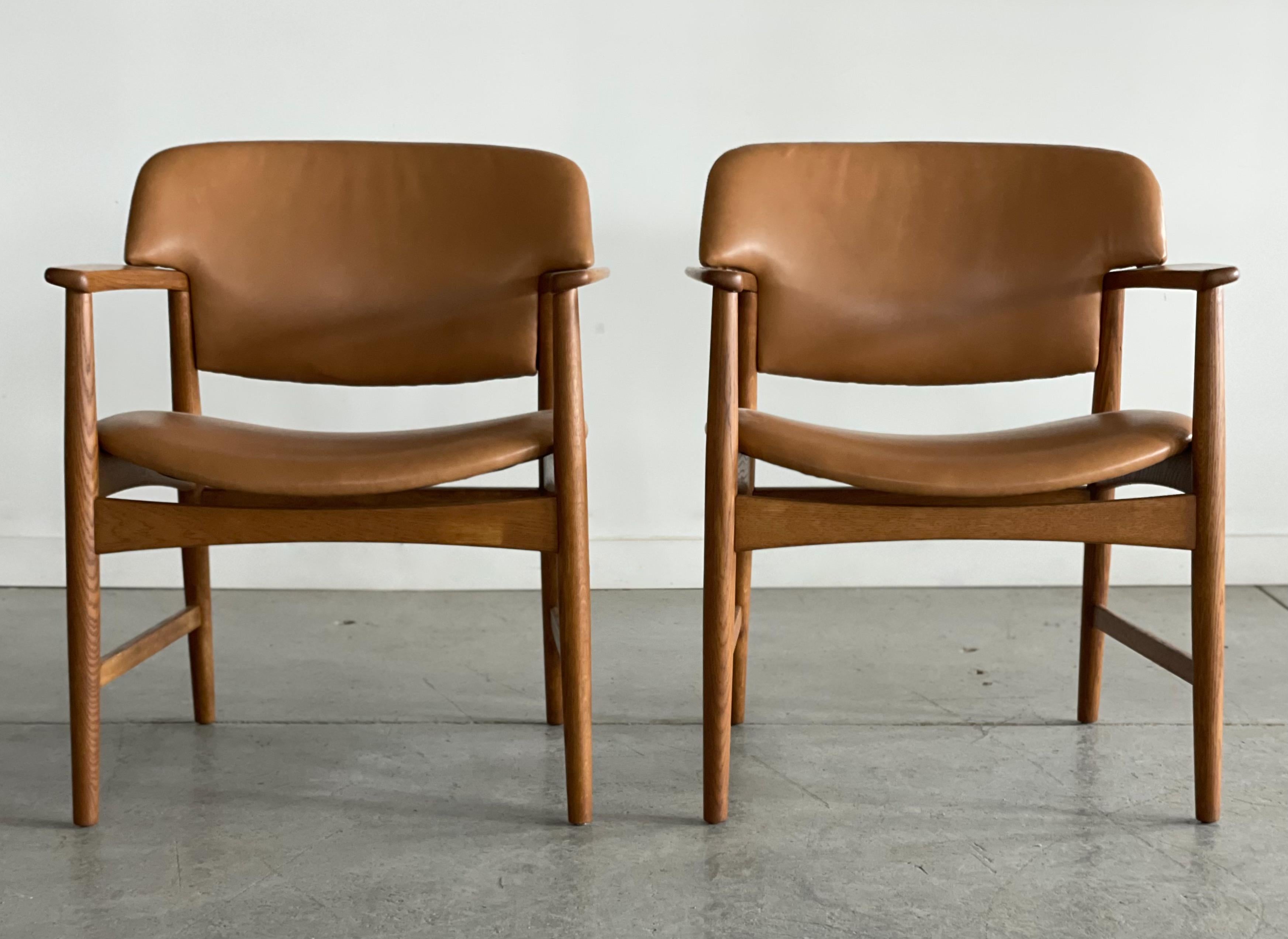 Falegnameria Poltrone Madsen di Ejnar Hansen & Axel Larsen in Oak per Fritz Hansen in vendita