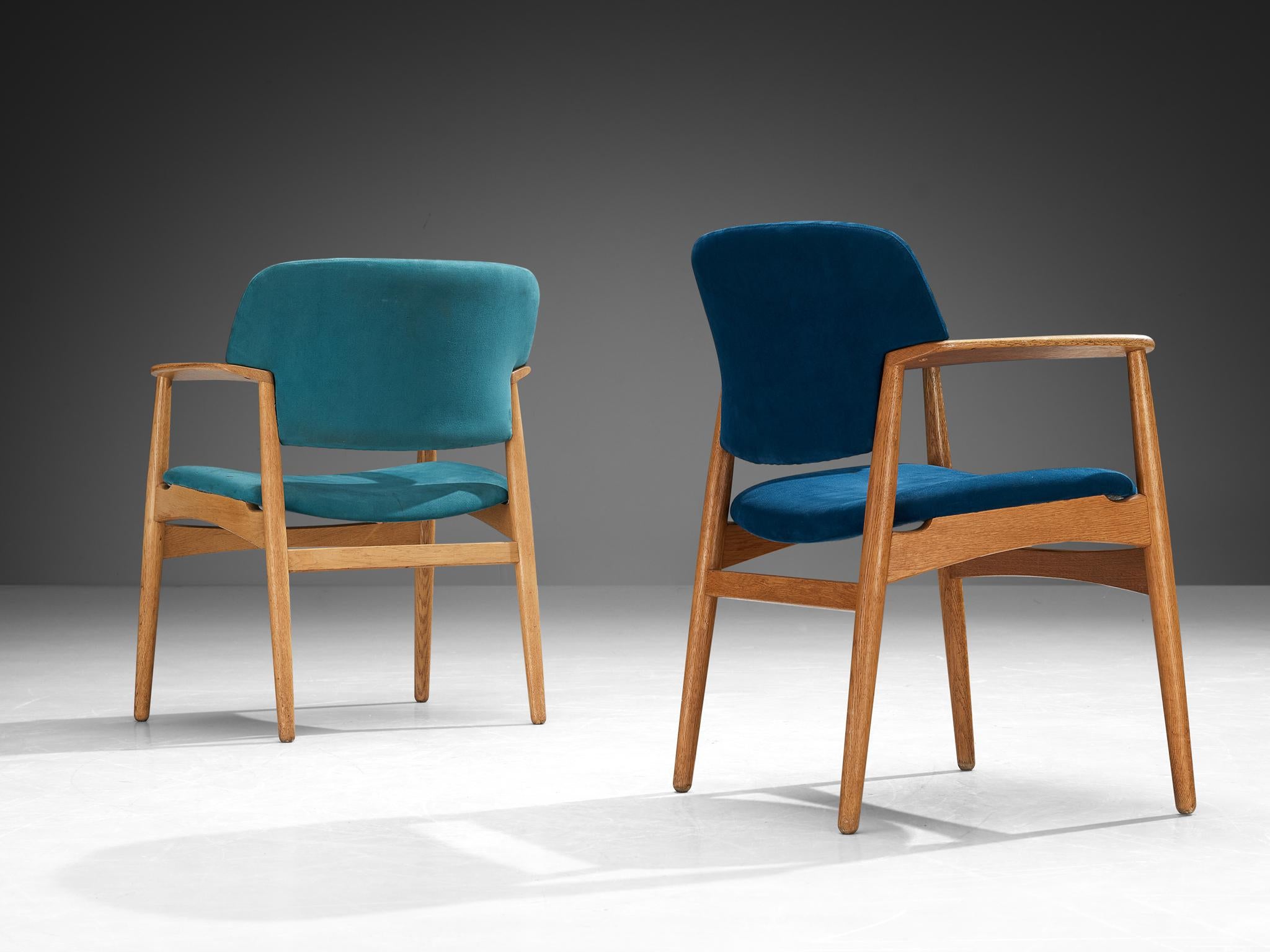 Scandinavo moderno Ejnar Larsen & Axel Bender Madsen per Fritz Hansen Poltrone in Oak in vendita