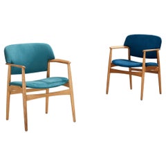 Fauteuils en chêne Ejnar Larsen & Axel Bender Madsen pour Fritz Hansen