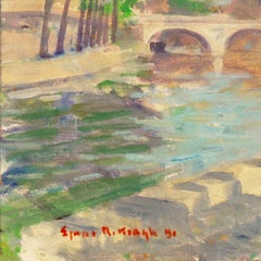 Paris im Frühling", Seine und die Pont Neuf, dänisches postimpressionistisches Öl