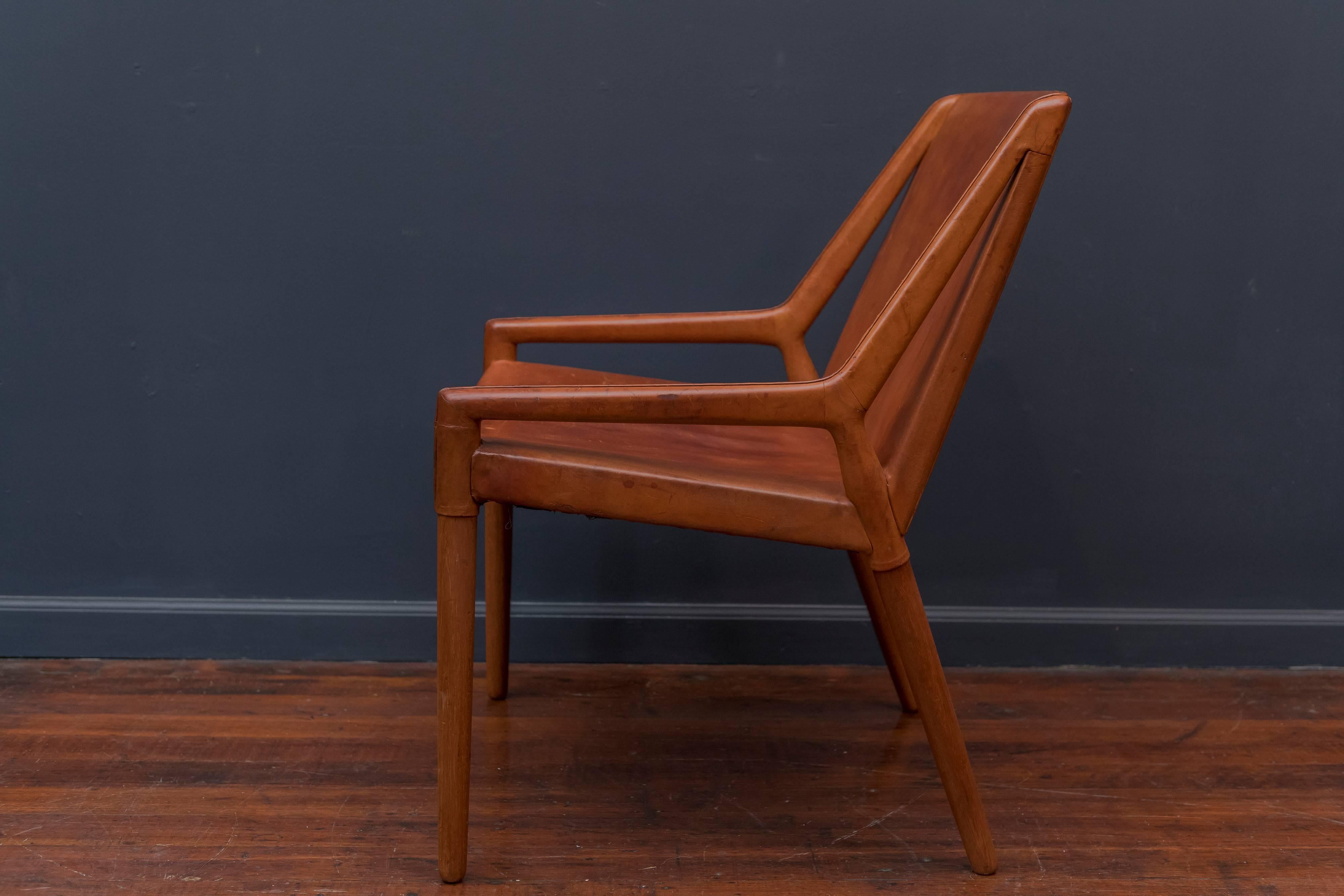 Danish Ejner Larsen & Askel Bender Madsen Lounge Chair for Willy Beck