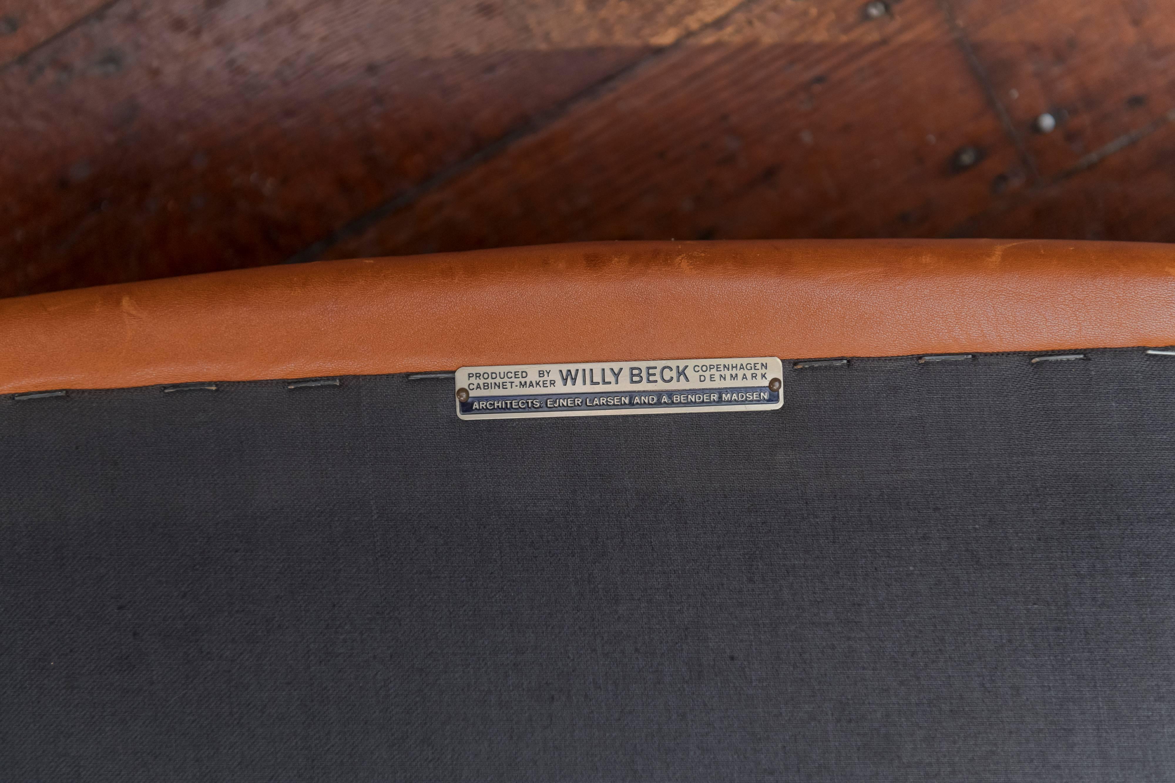 Teak Ejner Larsen & Askel Bender Madsen Lounge Chair for Willy Beck