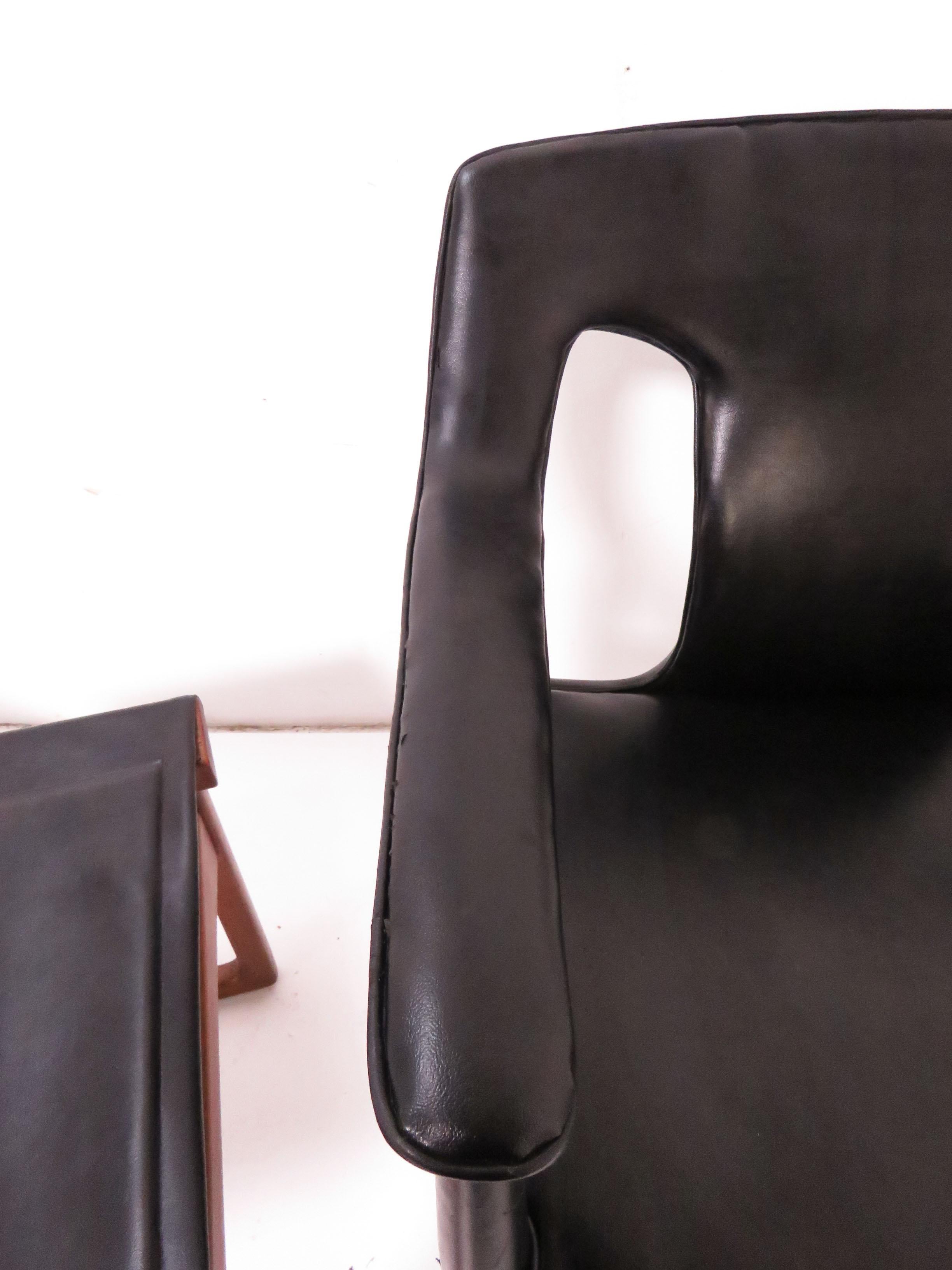 Tissu d'ameublement Ensemble chaise longue et repose-pieds danois en teck de Ejner Larsen et A. Bender Madsen en vente