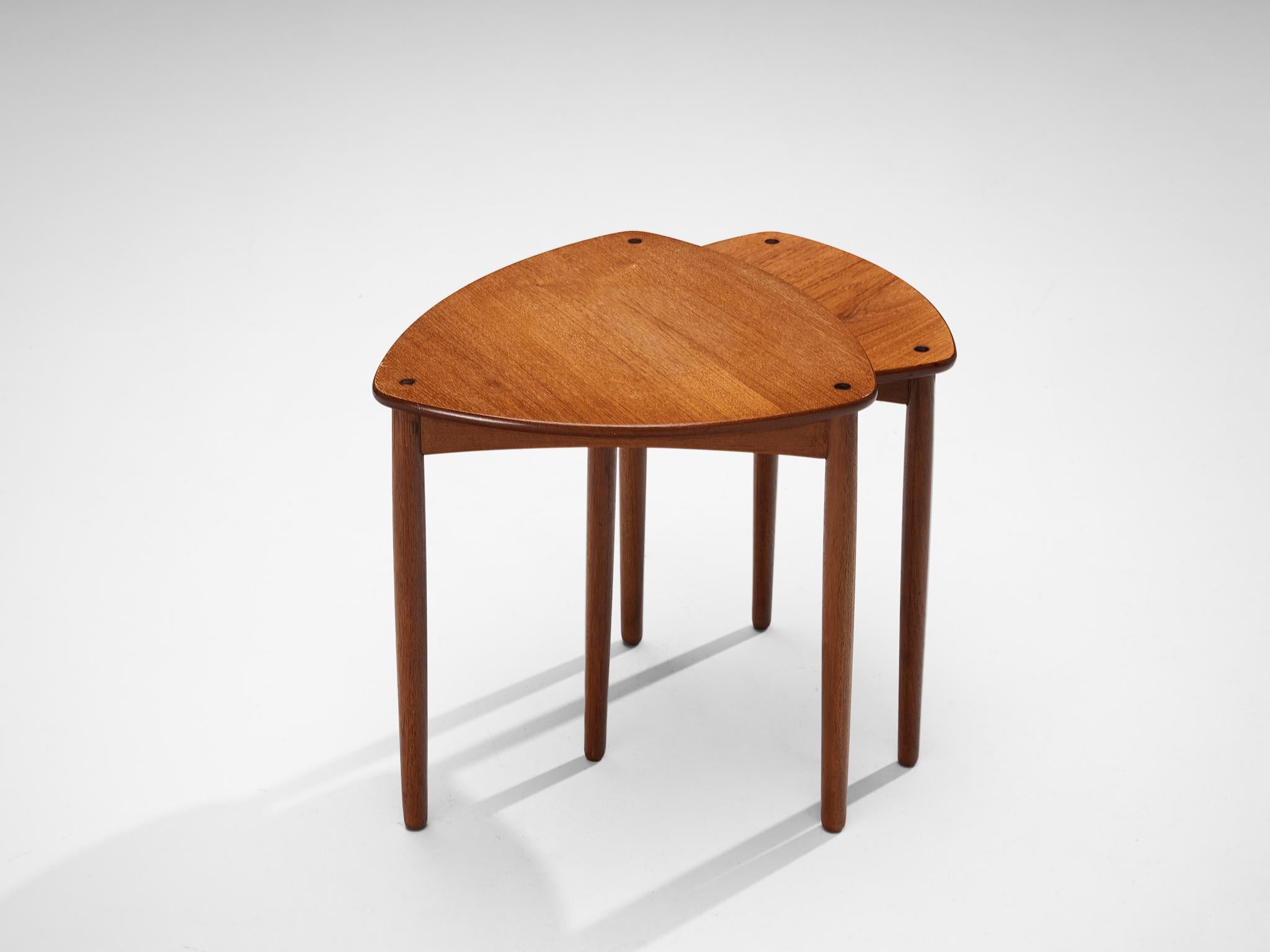 Danish Ejner Larsen and Aksel Bender Madsen Nesting Tables in Teak 