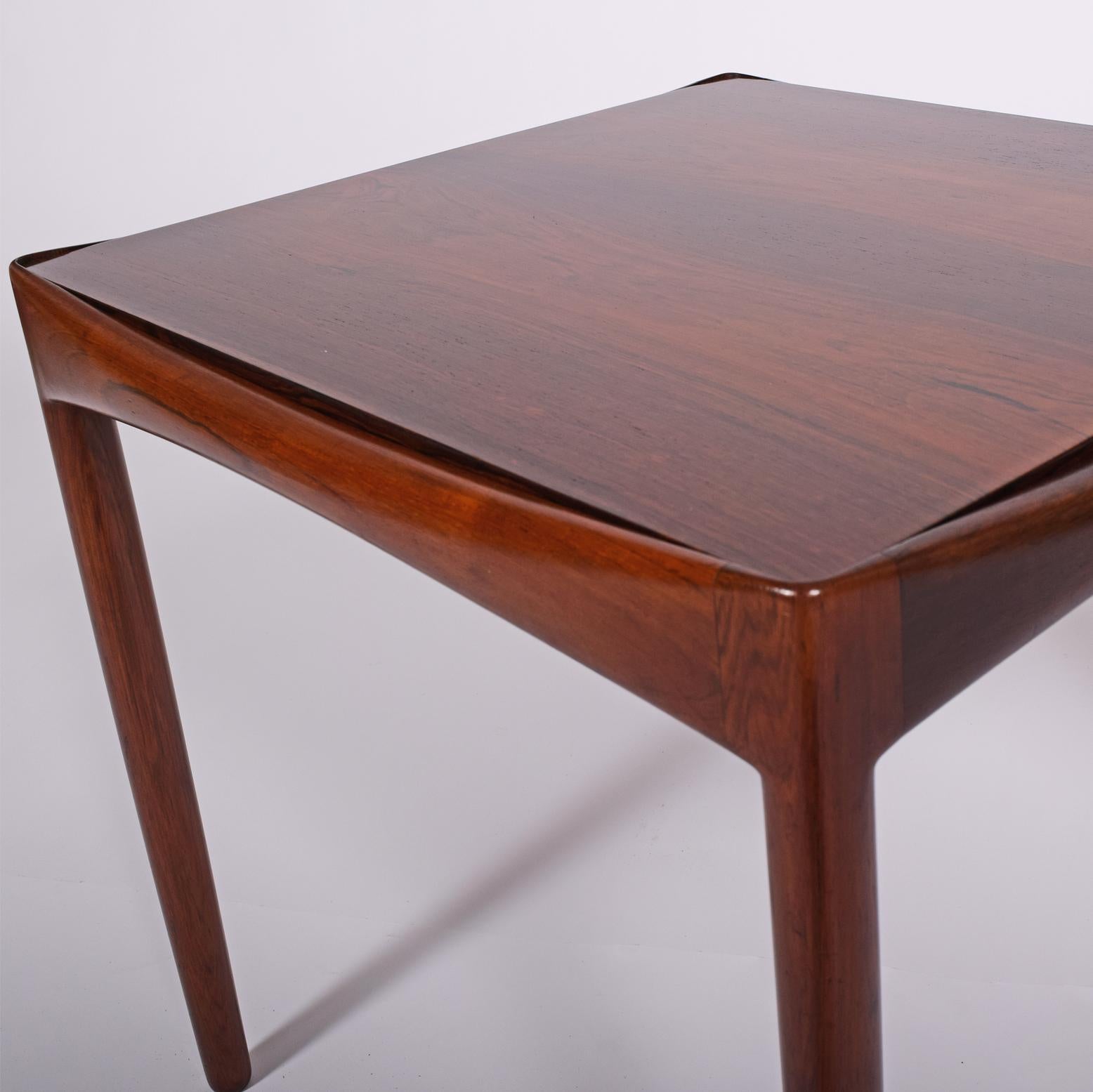 Danish Ejner Larsen and Aksel Bender Madsen Rare Side Table in Solid Rosewood For Sale