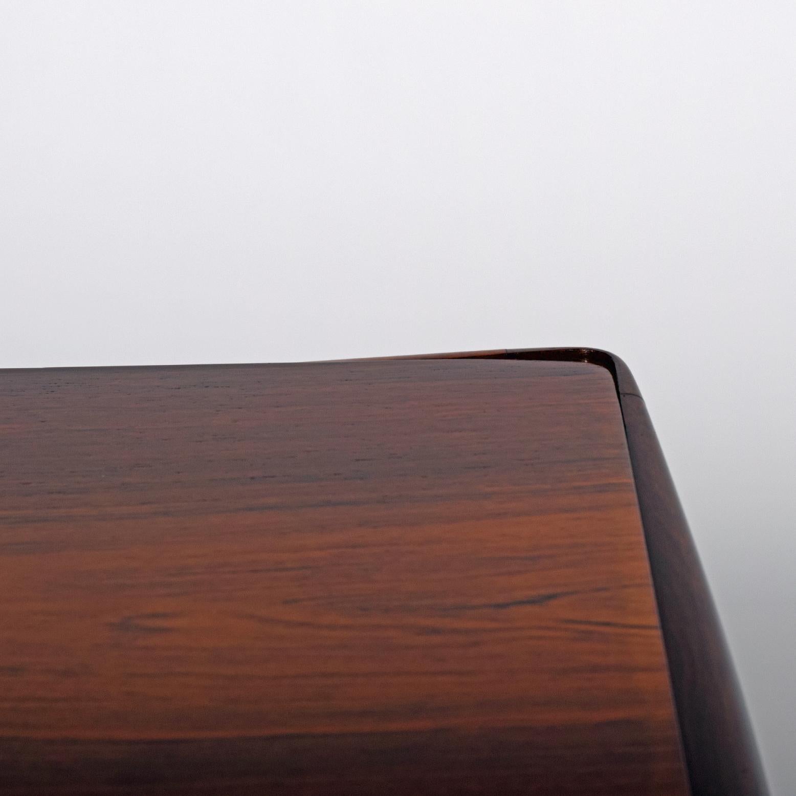 Mid-20th Century Ejner Larsen and Aksel Bender Madsen Rare Side Table in Solid Rosewood For Sale