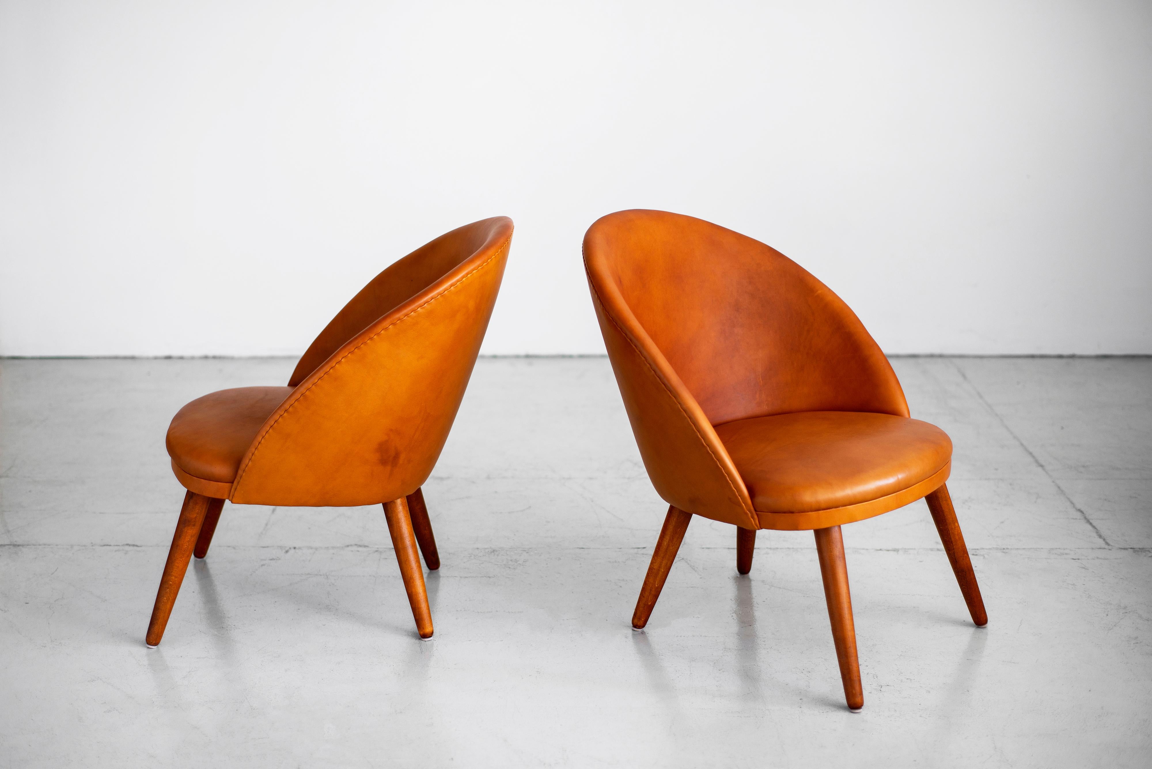 Mid-Century Modern Ejvind A. Johansson Danish Easy Chairs