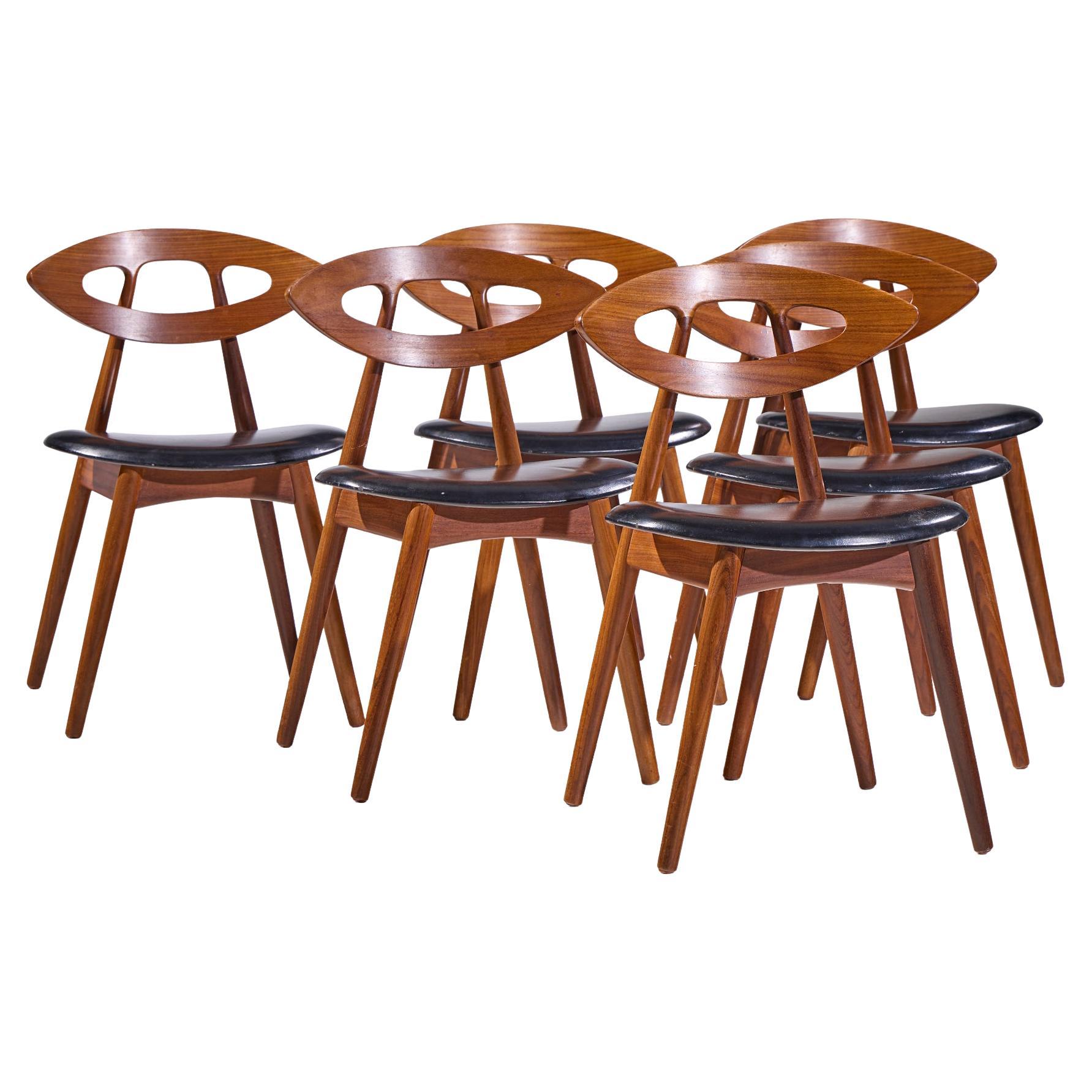 Ejvind A. Johansson for Ivan Gern Møbelfabrik Model 84 Eye Dining Chair - Set 6