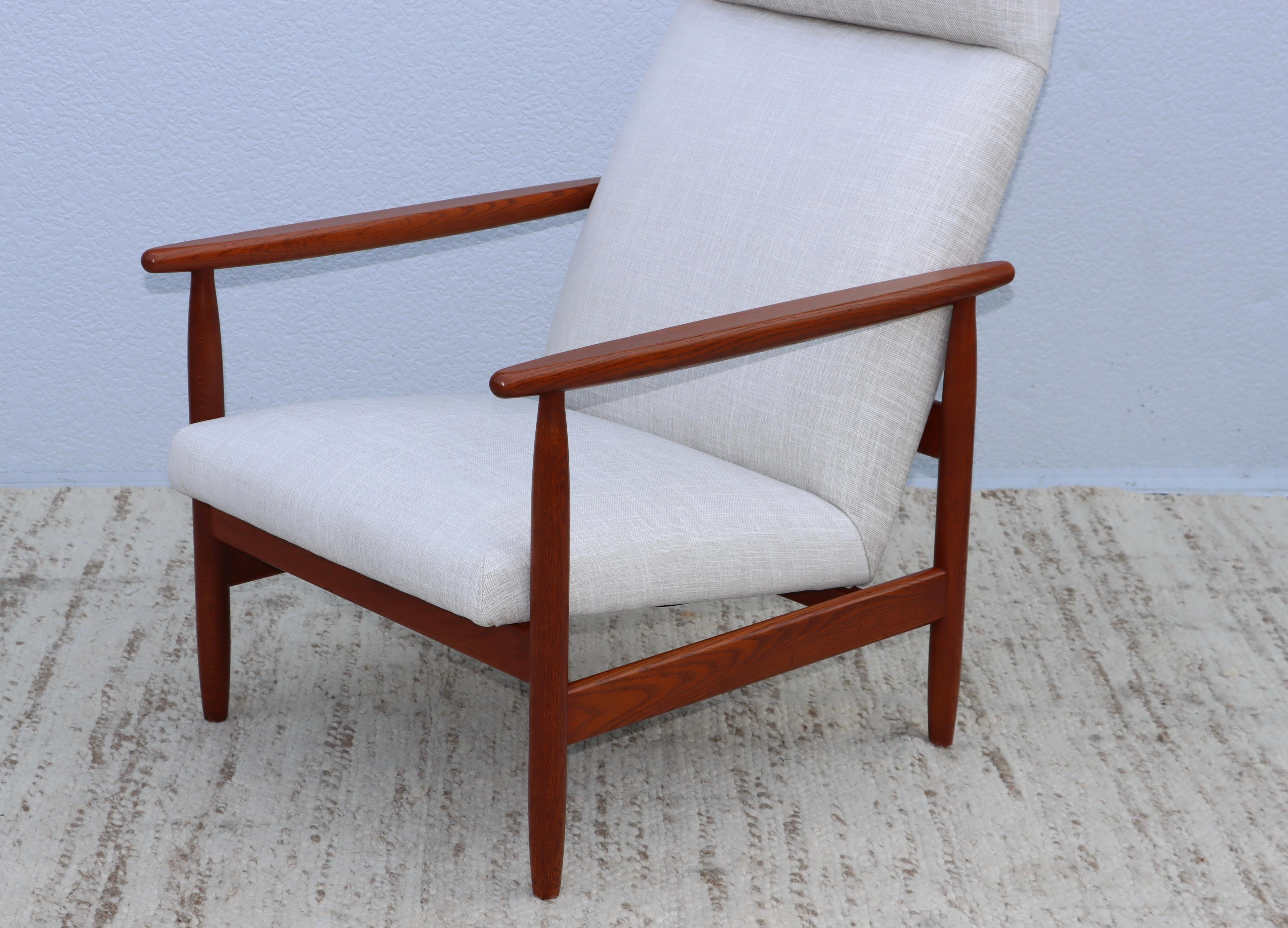 Ejvind A. Johansson High Back Teak Danish Armchair For Sale 4