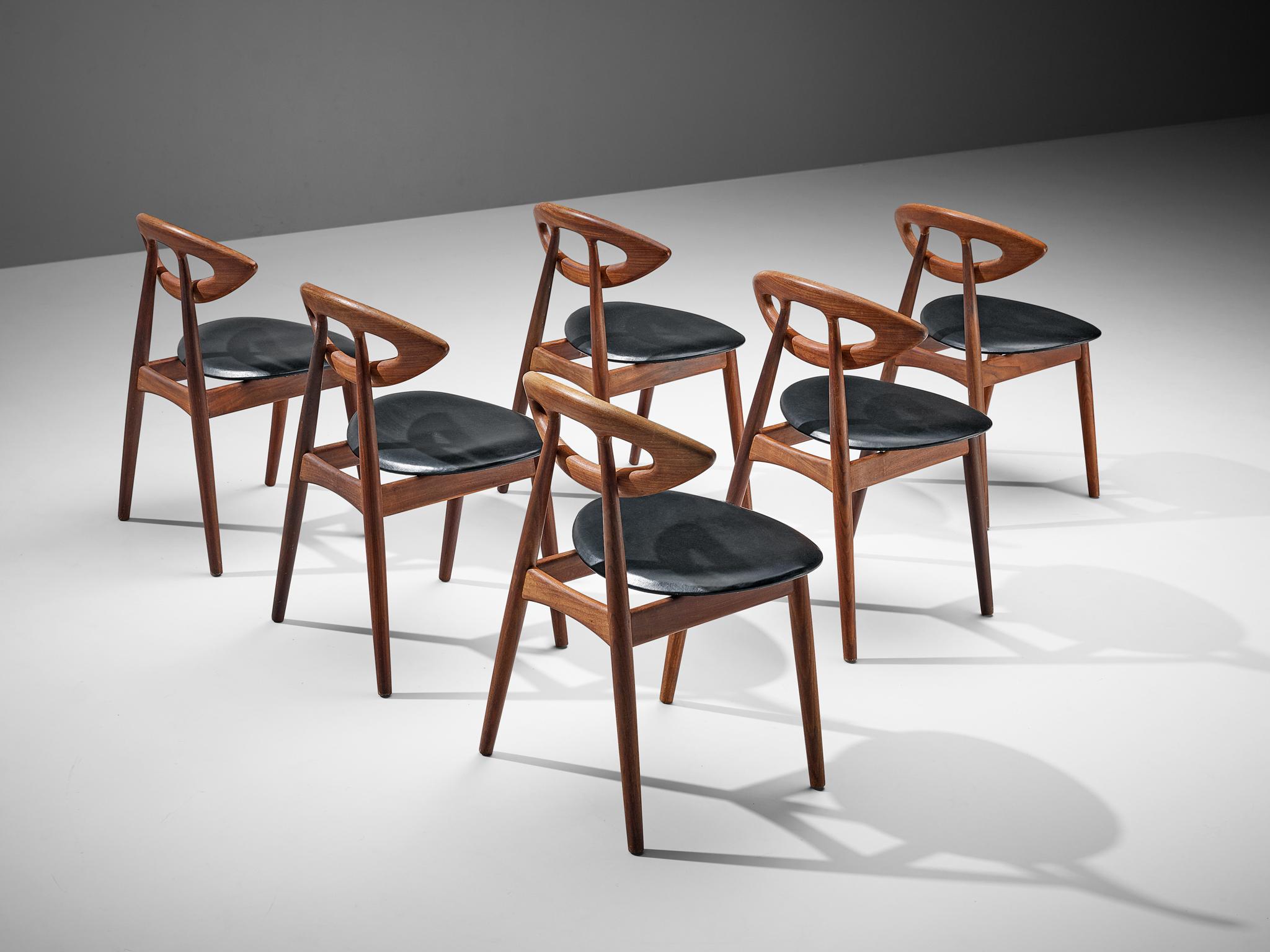 Ejvind A. Johansson Set of 6 'Eye' Dining Chairs 1