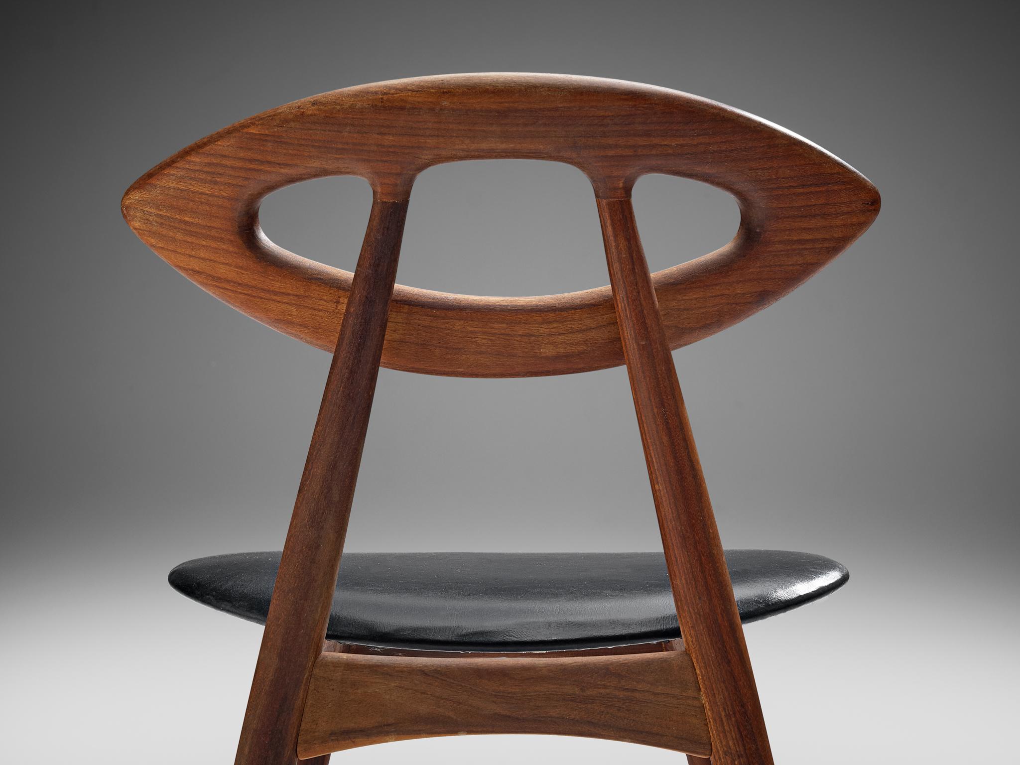 Mid-Century Modern Ejvind A. Johansson Set of Six 'Eye' Dining Chairs