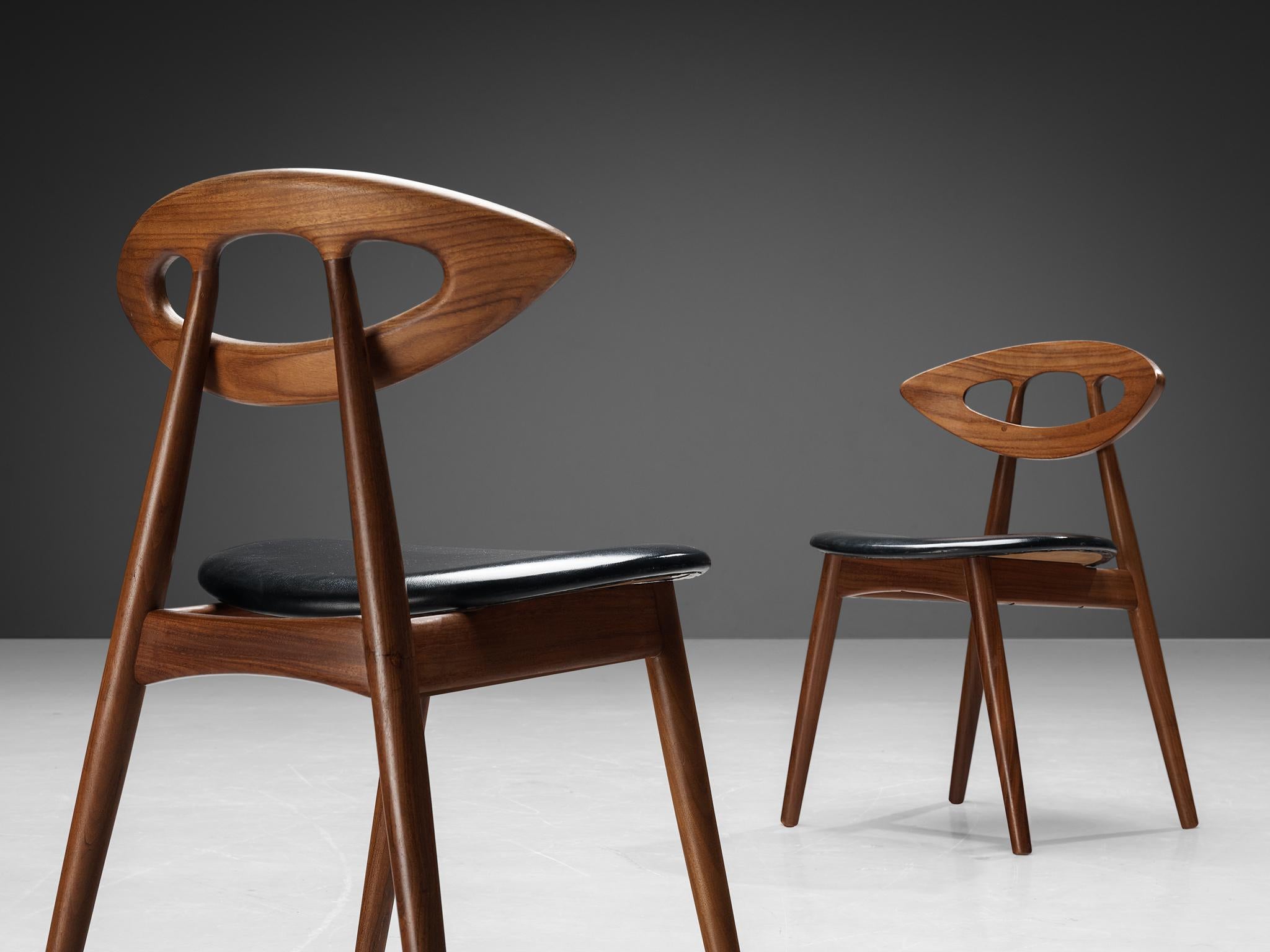 Ejvind A. Johansson Set of Twelve 'Eye' Dining Chairs in Teak 1