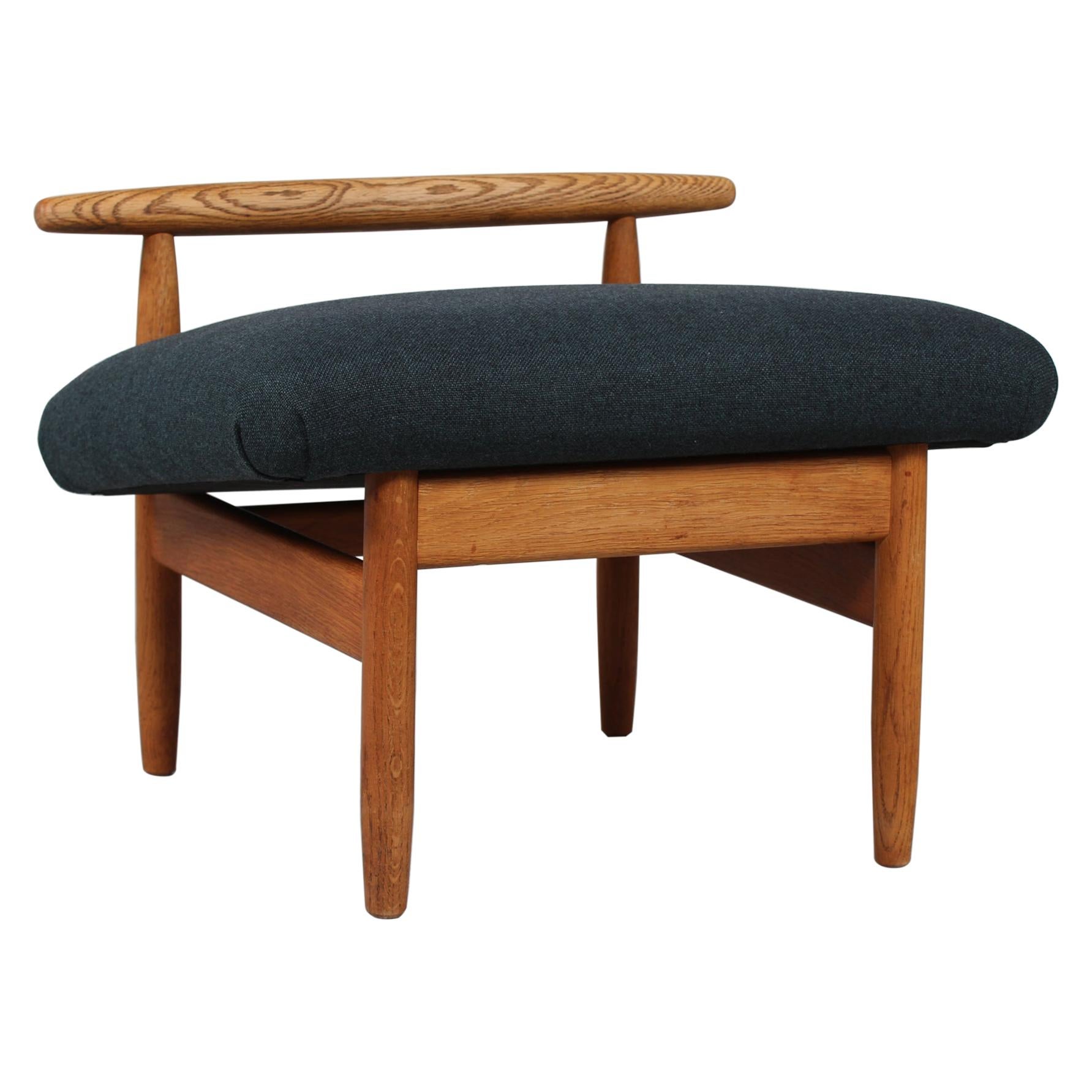 Ejvind A Johansson Stool Model no. J 65 for FDB Denmark Made of Oak in 1950s