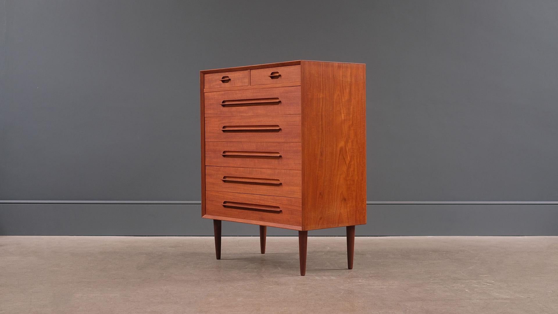 Scandinavian Modern Ejvind Johansson Danish Teak Dresser