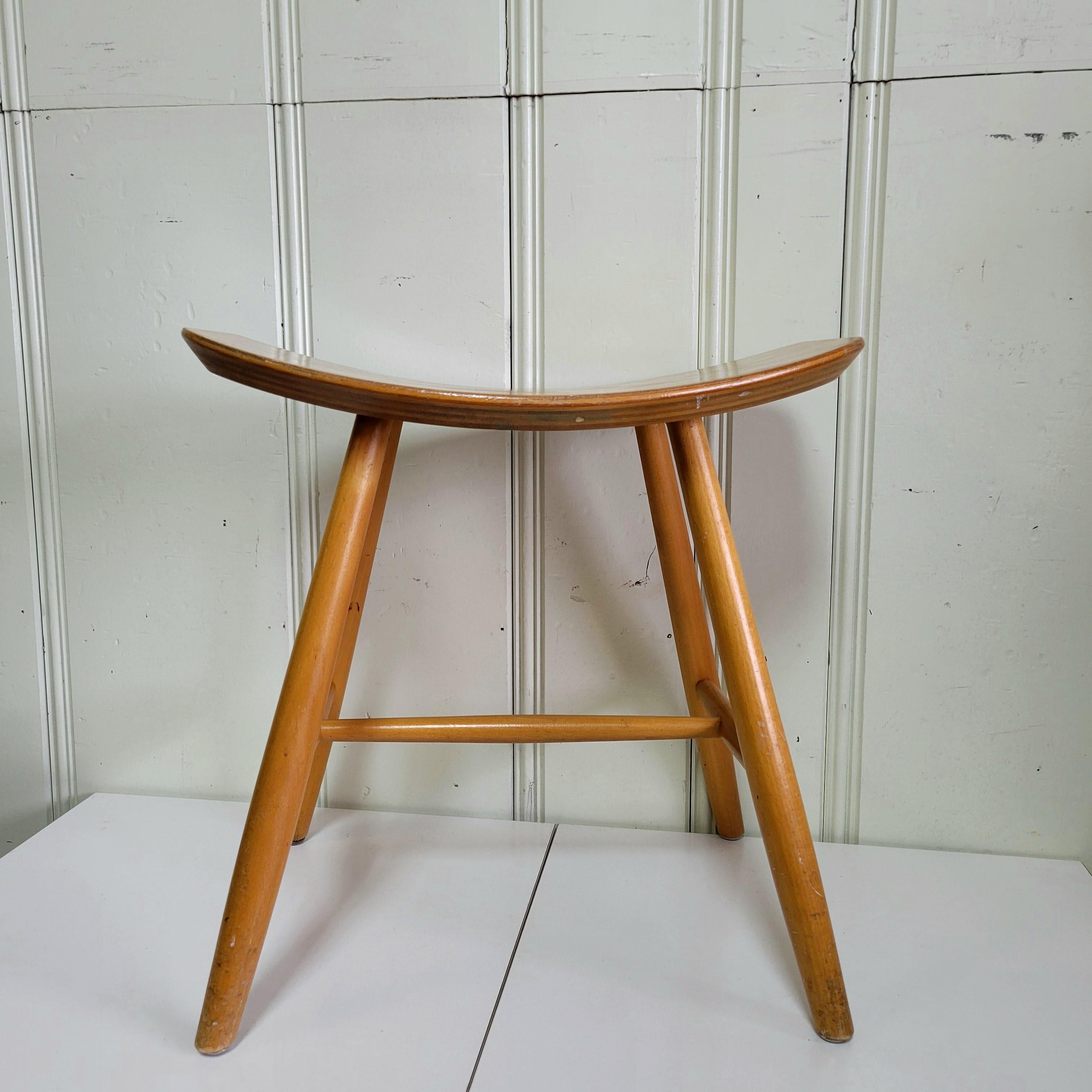 Ejvind Johansson Stool for FDB Mobler In Fair Condition For Sale In Springfield, OR