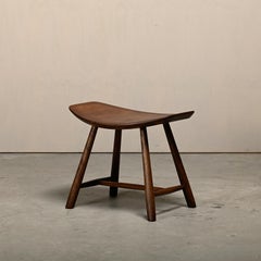 Sgabello Ejvind A. Johansson in legno tinto scuro per FDB Møbler, Danimarca