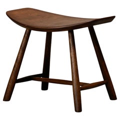 Ejvind Johansson Stool in dark stained wood for FDB Møbler, Denmark