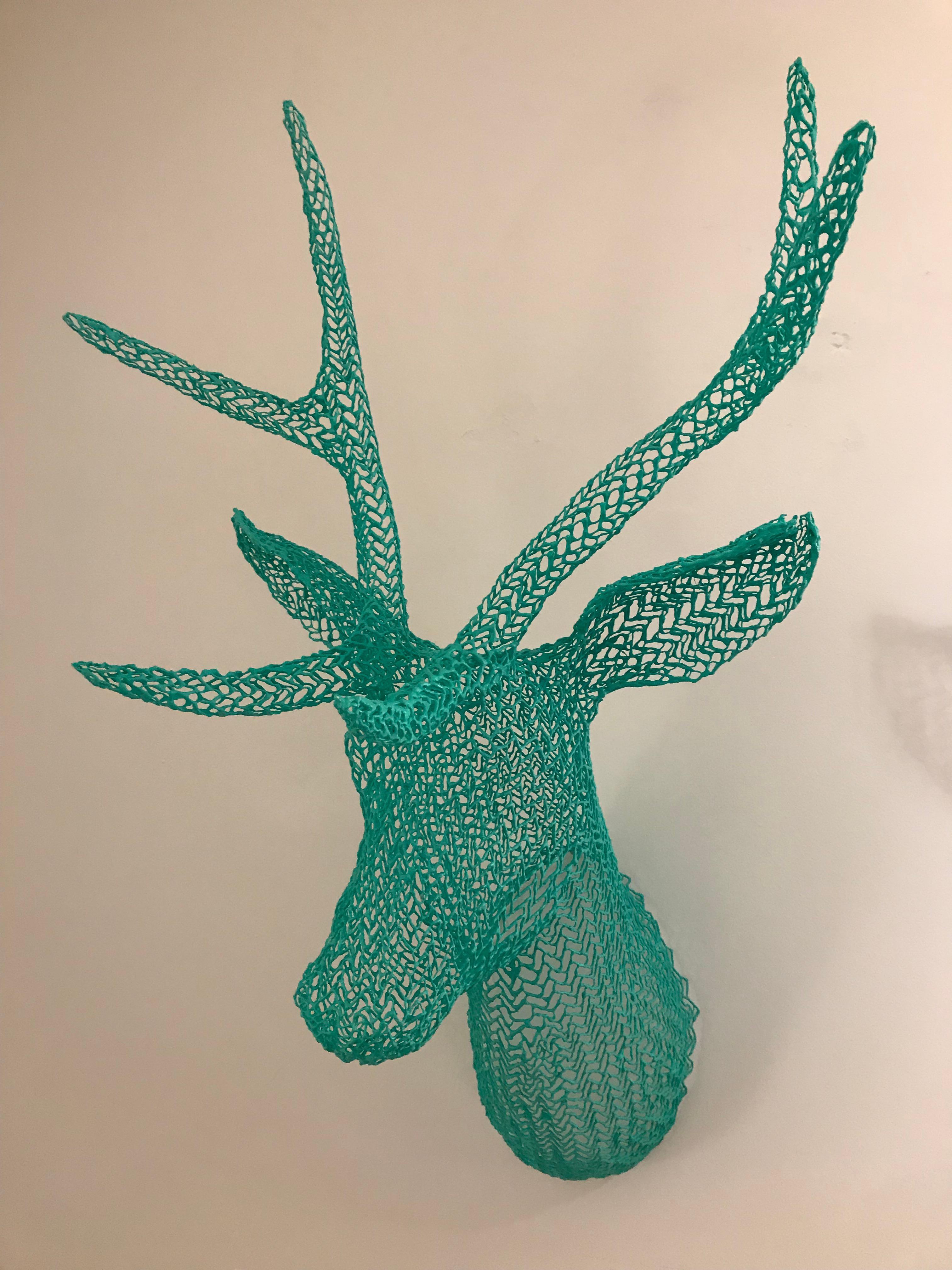 Eka Acosta Still-Life Sculpture - Green Waterdeer