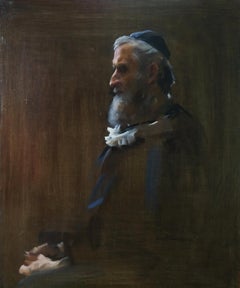 Portrait of an Old Man - 21st Century Contemporary Academic Oil Painting