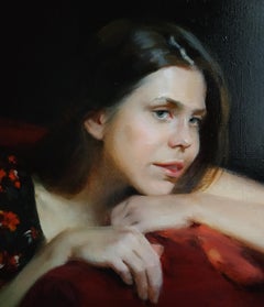 Portrait of Zhenya - 21st Century Contemporary Female Beauty Oil Painting