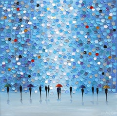 5 Umbrellas  - Original Oil Painting