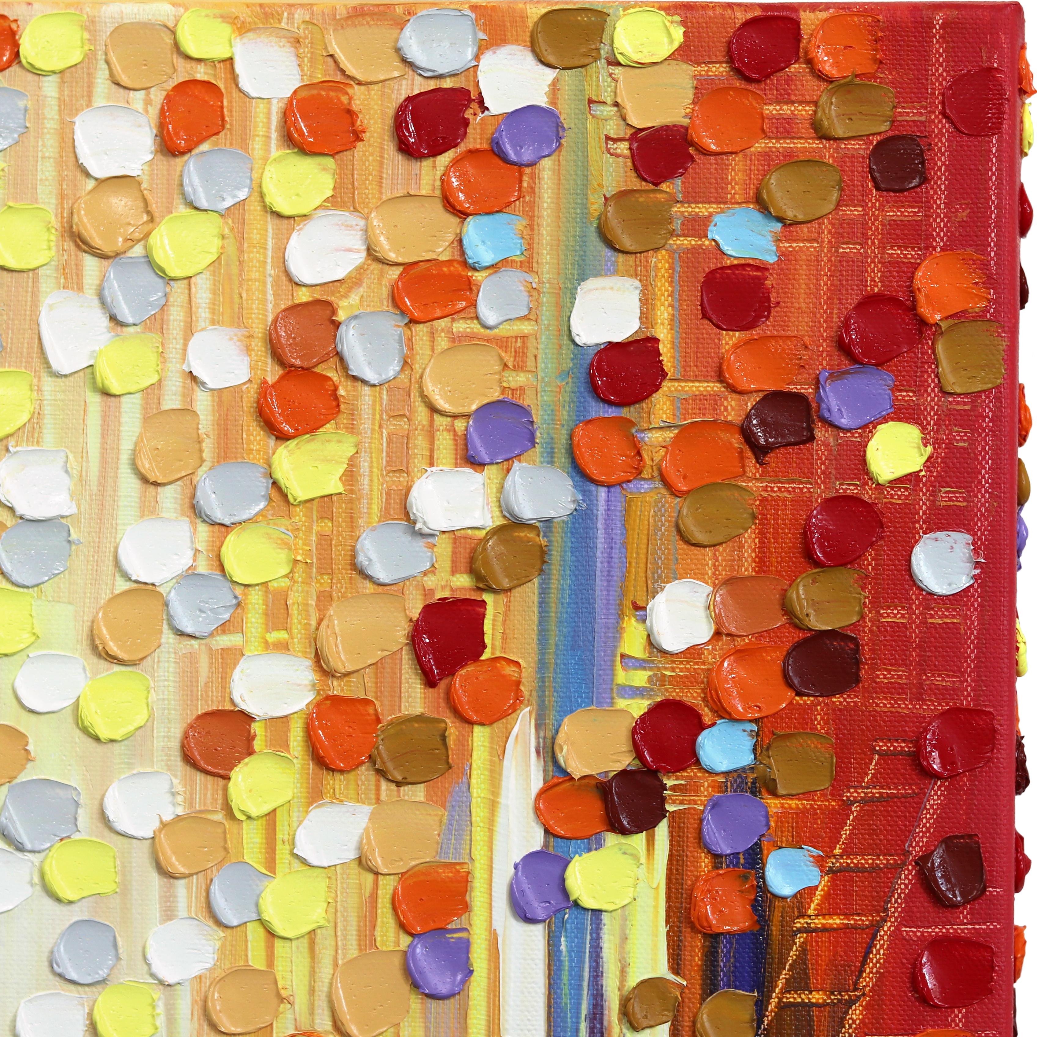 I dipinti originali e astratti di Ekaterina Ermilkina sono creati utilizzando un'abile combinazione di applicazione e rimozione di colori a olio con una spatola su tela. Le sue ispirazioni sono gli skyline delle grandi città come Manhattan,