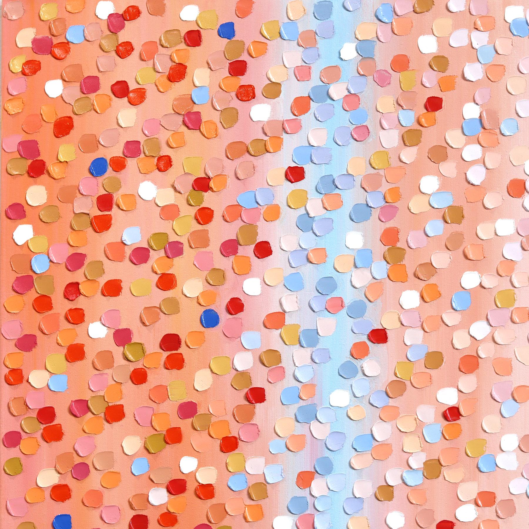 Dawn Stroll - Expressive Color Drenched Textured Impasto Figurative Painting For Sale 2